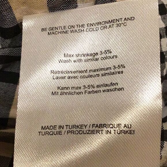 Ganni CHARRON Tiered Light Brown Plaid Versatile Skirt Dress - Picture 16 of 16